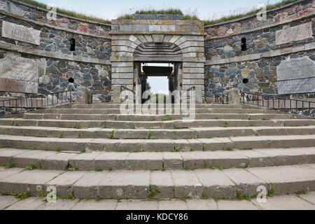 Finnland heritage Landmark. suomenlinna Festung. Könige Tür dock Eingang. Stockfoto