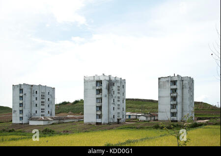 Scene de vie quotidienne près de Hamhung en octobre 2012. Szene des täglichen Lebens in der Nähe von Hamhung im Oktober 2012 Stockfoto