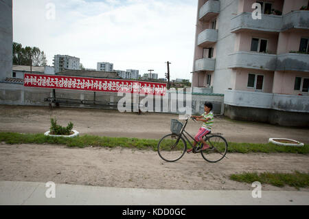 Scene de vie quotidienne près de Hamhung en octobre 2012. Szene des täglichen Lebens in der Nähe von Hamhung im Oktober 2012 Stockfoto