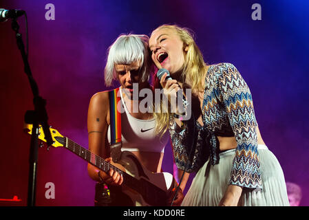 Benicassim, Spanien - Jun 13: Traum Frau (Mädchen Musik Band) führen Sie im Konzert an fib Festival am 13. Juli 2017 in Benicassim, Spanien. Stockfoto