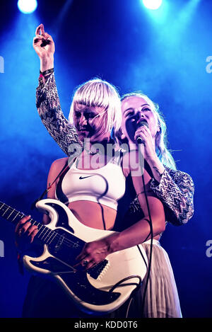 Benicassim, Spanien - Jun 13: Traum Frau (Mädchen Musik Band) führen Sie im Konzert an fib Festival am 13. Juli 2017 in Benicassim, Spanien. Stockfoto