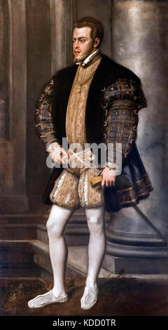 König Philipp II. von Spanien (1527-1598) von Tizian, c1554 Stockfoto