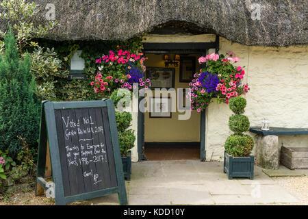 Das Star Inn an Harome, einem preisgekrönten Gaststätte mit Zimmern, in einem Gebäude aus dem 14. Jahrhundert befindet, Yorkshire, Großbritannien Stockfoto