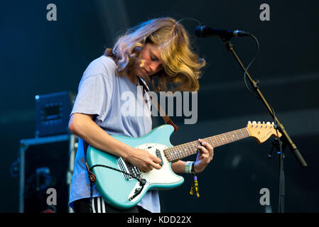 Huesca, Spanien - 15.Juli: Marika hackman (Folk Rock Band) führen Sie im Konzert an fib Festival am 15. Juli 2017 in Benicassim, Spanien. Stockfoto