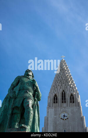 Hallgrimsirkja Kirche in Reykjavik, Island Stockfoto