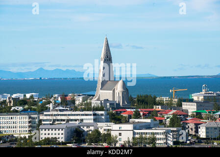 Hallgrimsirkja Kirche in Reykjavik, Island Stockfoto