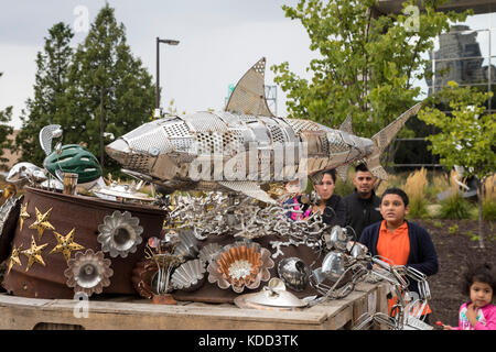 Grand Rapids, Michigan – der jährlich stattfindende ArtPrize-Wettbewerb zeigt mehr als tausend Kunstwerke an fast 200 Veranstaltungsorten in der Stadt. „Wechseln Oc Stockfoto