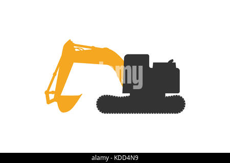 Grunge Traktor schweren Bulldozer Vektor Stockfoto