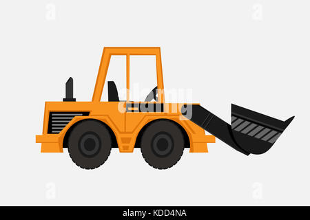 Grunge Traktor schwere Planierraupe Vektor Stockfoto
