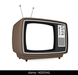 Retro Fernsehen isoliert Stockfoto