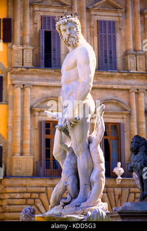 Neptun Statue auf der Piazza della Signoria, Florenz Stockfoto