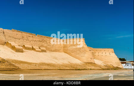 Die Stadtmauern der alten Stadt ichan Kala in Chiwa, Usbekistan Stockfoto