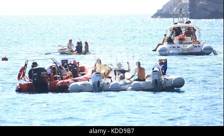 Jeremy Irvine verfilmte "Mamma Mia! 2' auf der Insel Vis in Kroatien Mit: Jeremy Irvine Where: Vis, Kroatien When: 12. September 2017 Credit: WENN.com ***Nur für die Veröffentlichung in Großbritannien, USA, Deutschland, Österreich, Schweiz erhältlich Stockfoto