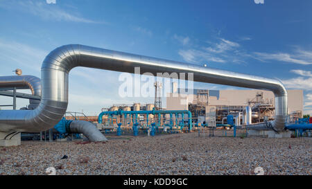 Installation von Beckton Gas Works, London Stockfoto