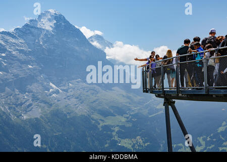 Erste Cliff Walk, Grindelwald, Schweiz Stockfoto
