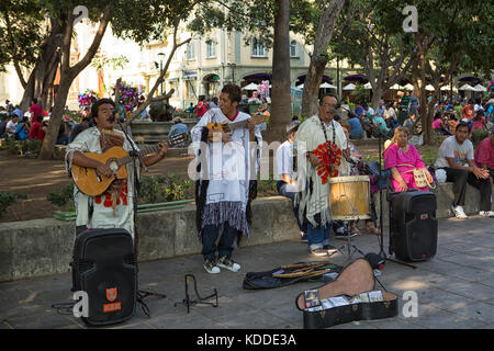 April 4, 2014 Oaxaca, Mexiko: Straße Musikern im historischen Zentrum des beliebten Touristenort Stockfoto