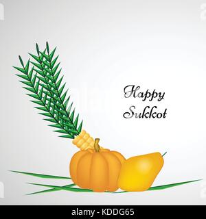 Abbildung: jüdische Feiertag sukkot Hintergrund Stock Vektor