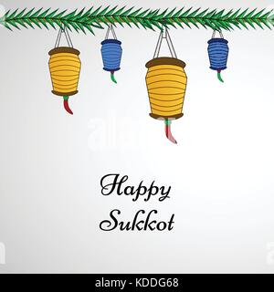 Abbildung: jüdische Feiertag sukkot Hintergrund Stock Vektor