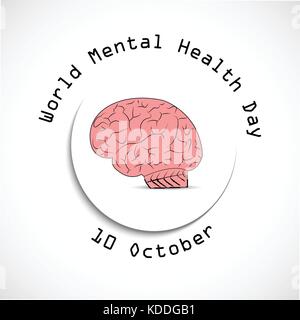 Abbildung: Welt der psychischen Gesundheit Tag Hintergrund Stock Vektor
