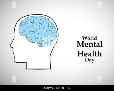 Abbildung: Welt der psychischen Gesundheit Tag Hintergrund Stock Vektor