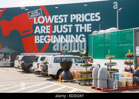 Bunnings Warehouse Haushaltswaren Hardware Store in Forster, New South Wales, Australien Stockfoto