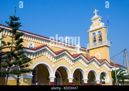 Kirche der Mutter Gottes Sissiotissa Griechisch-orthodoxe Kirche wieder aufgebaut nach dem Erdbeben 1957, Argostoli, Kefalonia, Kefalonia, Ionische Inseln, Greeceargos Stockfoto