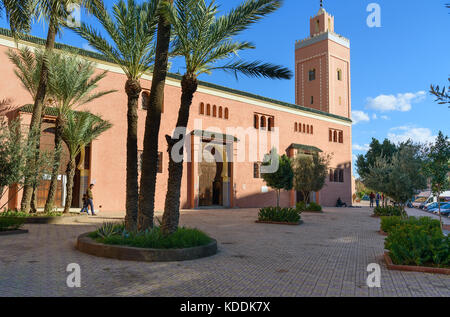 Marrakesch. Marokko - Dezember 20, 2017: Blick auf Moschee Anouar Stockfoto