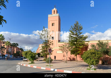 Marrakesch. Marokko - Dezember 20, 2017: Blick auf Moschee Anouar Stockfoto