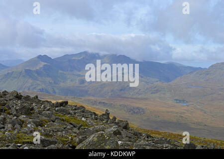 Snowdon aus moel siabod Spaziergang Stockfoto