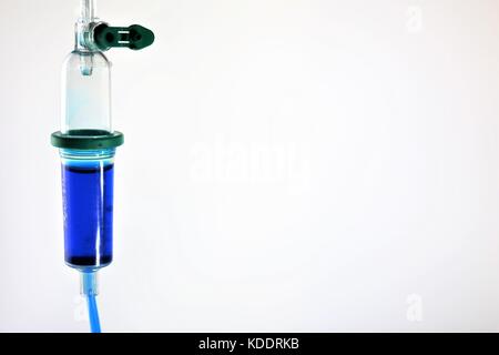 Ein Konzept Bild einer Tropf-stopp-Infusion Stockfoto