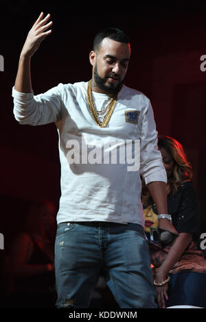Hollywood, FL, USA. Okt. 2017. French Montana auf 99 Jamz Uncensored Live at Revolution Live am 11. Oktober 2017 in Hollywood, Florida. Kredit: Mpi04/Media Punch/Alamy Live News Stockfoto