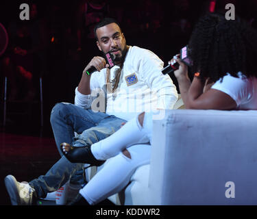 Hollywood, FL, USA. Okt. 2017. French Montana auf 99 Jamz Uncensored Live at Revolution Live am 11. Oktober 2017 in Hollywood, Florida. Kredit: Mpi04/Media Punch/Alamy Live News Stockfoto