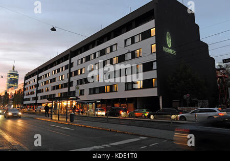 München, Deutschland. Oktober 2017. Das neu eröffnete Roomer Hotel wurde während seiner großen Eröffnung am 12. Oktober 2017 in München gezeigt. Ursula Düren/dpa/Alamy Live News Stockfoto