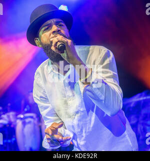 Detroit, MI, USA. Oktober 2017. PUMA PTAH von der Thievery Corporation treten im Fillmore in Detroit, MI auf. Quelle: Alexis Simpson/ZUMA Wire/Alamy Live News Stockfoto