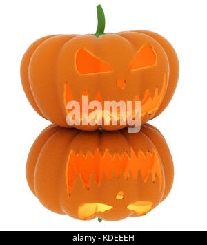 3d Halloween Kürbis. 3D-Rendering. Stockfoto