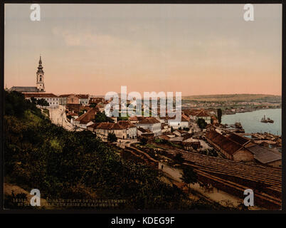 Landeplatz und Kathedrale, Belgrad, Servia LCCN 2001698830 Stockfoto