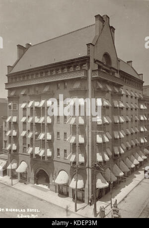 Hotel St. Nicholas. 407 North Eighth Street. (Auch die Victoria Building genannt. Von Louis Sullivan ausgelegt) Stockfoto