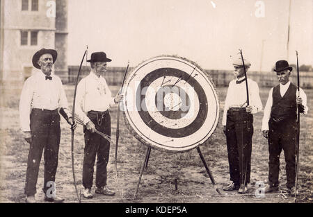 Nationale Bogenschießen Contest Team Wettbewerb am 1904 Olympics Stockfoto