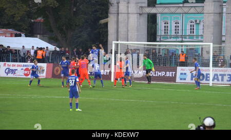 Kursk, Russland - 20.September 2017: ein Fußballspiel zwischen ZSKA Moskau und avangard Kursk Stockfoto