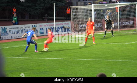 Kursk, Russland - 20.September 2017: ein Fußballspiel zwischen ZSKA Moskau und avangard Kursk Stockfoto