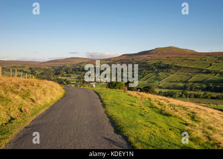 Schönen September Morgen in der Nähe von reeth in swaledale, Yorkshire Dales National Park, England. Stockfoto