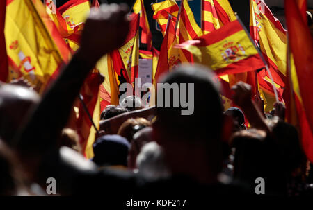 Spanien pro Union Demonstration in Barcelona während der Katalonien Konflikt der Unabhängigkeit Stockfoto