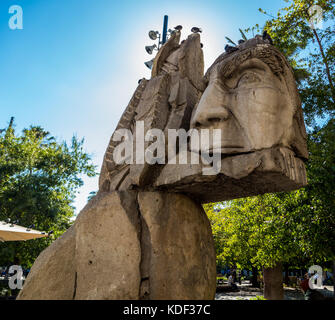 Denkmal für die Mapuche, Plaza de Armas, Santiago, Chile, Südamerika Stockfoto