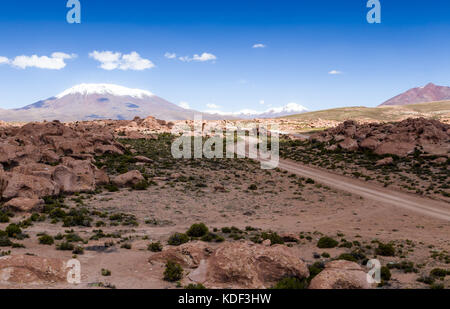 Fahren Sie in die Wüste, Bolivien Stockfoto