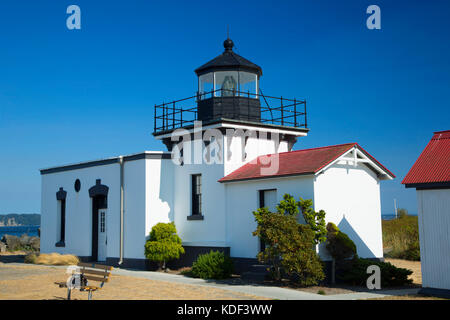 Punkt Nr. Leuchtturm, Punkt-No-Point Park, Hansville, Washington Stockfoto