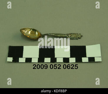 Silber Demitasse Spoon von Mermod und Jaccard mit Schale Stockfoto