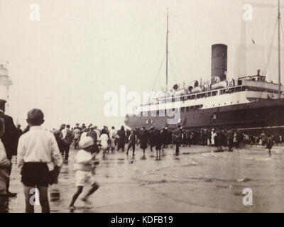 King Orry gestrandet in New Brighton (1921). Stockfoto