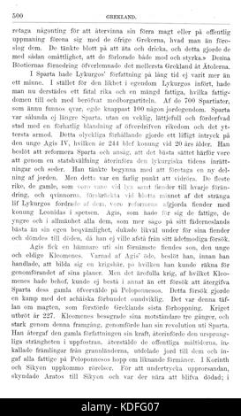 Band I von Illustrerad Verldshistoria, einer schwedischen illustrierten Weltgeschichte-Serie, die Inhalte zu weltgeschichtlichen Ereignissen enthält. Stockfoto