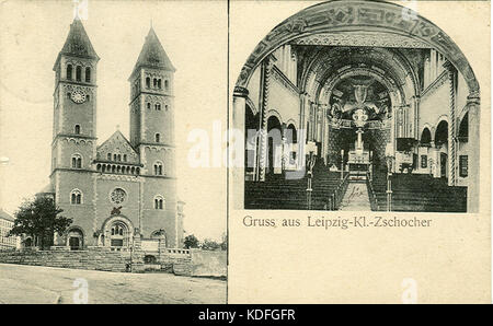 Kleinzschocher Neue Kirche Sammelansicht Stockfoto