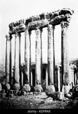 SL 1914 D230 sechs große Spalten und den Bacchus Tempel Stockfoto